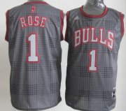 Wholesale Cheap Chicago Bulls #1 Derrick Rose Black Rhythm Fashion Jersey