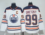 Wholesale Cheap Adidas Oilers #99 Wayne Gretzky White Road Authentic Stitched NHL Jersey