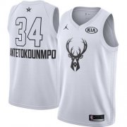 Wholesale Cheap Nike Bucks #34 Giannis Antetokounmpo White NBA Jordan Swingman 2018 All-Star Game Jersey