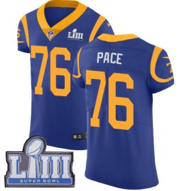 Wholesale Cheap Nike Rams #76 Orlando Pace Royal Blue Alternate Super Bowl LIII Bound Men\'s Stitched NFL Vapor Untouchable Elite Jersey