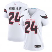 Cheap Women's Houston Texans #24 Derek Stingley Jr. White 2024 Stitched Jersey