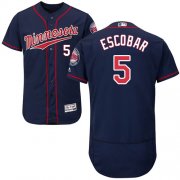 Wholesale Cheap Twins #5 Eduardo Escobar Navy Blue Flexbase Authentic Collection Stitched MLB Jersey