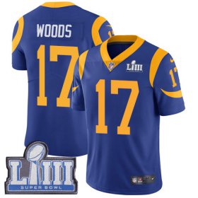 Wholesale Cheap Nike Rams #17 Robert Woods Royal Blue Alternate Super Bowl LIII Bound Men\'s Stitched NFL Vapor Untouchable Limited Jersey