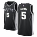 Wholesale Cheap Mens Nike San Antonio Spurs 5 Dejounte Murray Swingman Black Road NBA Jersey Icon Edition