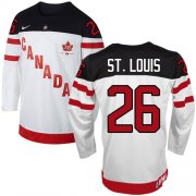 Wholesale Cheap Olympic CA. #26 Martin St. Louis White 100th Anniversary Stitched NHL Jersey