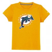 Wholesale Cheap Miami Dolphins Sideline Legend Authentic Logo Youth T-Shirt Yellow