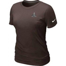 Wholesale Cheap Women\'s Nike Seattle Seahawks Super Bowl XLVIII Champions Trophy Collection Locker Room T-Shirt Brown
