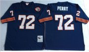 Wholesale Cheap Mitchell&Ness Bears #72 William Perry Blue Big No. Throwback Stitched NFL Jersey