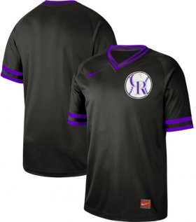Wholesale Cheap Nike Rockies Blank Black Authentic Cooperstown Collection Stitched MLB Jersey