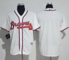 Wholesale Cheap Braves Blank White New Cool Base Stitched MLB Jersey