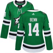 Wholesale Cheap Adidas Stars #14 Jamie Benn Green Home Authentic Women's Stitched NHL Jersey