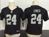 Wholesale Cheap Toddler Nike Raiders #24 Marshawn Lynch Black Team Color Stitched NFL Elite Jersey