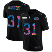 Cheap San Francisco 49ers #31 Raheem Mostert Men's Nike Multi-Color Black 2020 NFL Crucial Catch Vapor Untouchable Limited Jersey