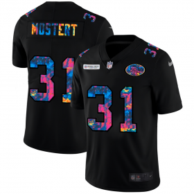 Cheap San Francisco 49ers #31 Raheem Mostert Men\'s Nike Multi-Color Black 2020 NFL Crucial Catch Vapor Untouchable Limited Jersey