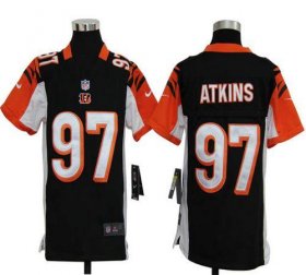 Wholesale Cheap Nike Bengals #97 Geno Atkins Black Team Color Youth Stitched NFL Elite Jersey