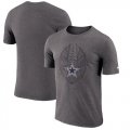 Wholesale Cheap Men's Dallas Cowboys Nike Heathered Charcoal Fan Gear Icon Performance T-Shirt