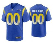 Wholesale Cheap Men's Los Angeles Rams Customized Royal NFL Stitched Limited Jersey