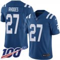 Wholesale Cheap Nike Colts #27 Xavier Rhodes Royal Blue Team Color Youth Stitched NFL 100th Season Vapor Untouchable Limited Jersey