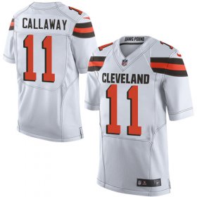 Wholesale Cheap Nike Browns #11 Antonio Callaway White Men\'s Stitched NFL Elite Jersey