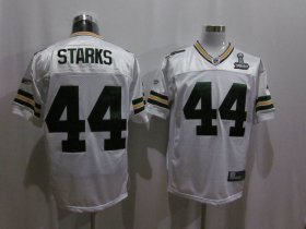 Wholesale Cheap Packers #44 James Starks White Super Bowl XLV Stitched NFL Jersey