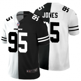 Cheap Kansas City Chiefs #95 Chris Jones Men\'s Black V White Peace Split Nike Vapor Untouchable Limited NFL Jersey