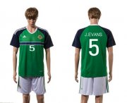Wholesale Cheap Northern Ireland #5 J.Evans Green Home Soccer Country Jersey