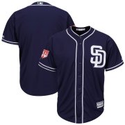 Wholesale Cheap Padres Blank Navy 2019 Spring Training Cool Base Stitched MLB Jersey