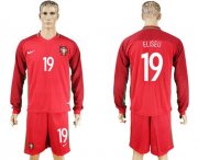 Wholesale Cheap Portugal #19 Eliseu Home Long Sleeves Soccer Country Jersey