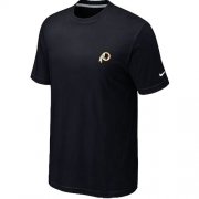 Wholesale Cheap Nike Washington Redskins Chest Embroidered Logo T-Shirt Black