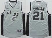 Wholesale Cheap Men's San Antonio Spurs #21 Tim Duncan Revolution 30 Swingman 2014 New Gray Jersey