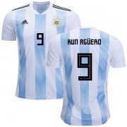 Wholesale Cheap Argentina #9 Kun Aguero Home Kid Soccer Country Jersey