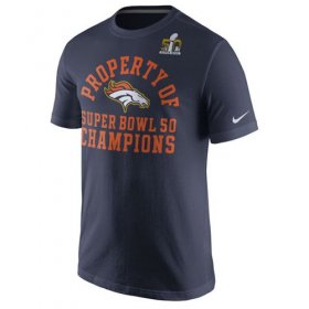 Wholesale Cheap Denver Broncos Nike Celebration Property of Super Bowl 50 Champions T-Shirt Navy
