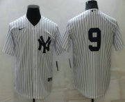 Wholesale Cheap Men's New York Yankees #9 Roger Maris White No Name Stitched MLB Nike Cool Base Throwback Jersey