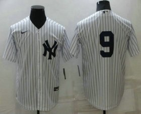 Wholesale Cheap Men\'s New York Yankees #9 Roger Maris White No Name Stitched MLB Nike Cool Base Throwback Jersey