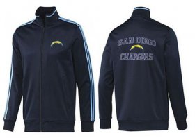 Wholesale Cheap NFL Los Angeles Chargers Heart Jacket Dark Blue