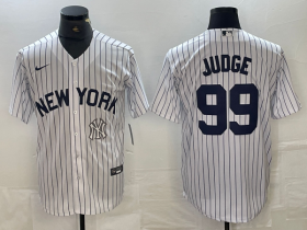 Cheap Men\'s New York Yankees #99 Aaron Judge White 2024 Cool Base Stitched Jersey