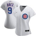 Wholesale Cheap Chicago Cubs #9 Javier Baez Nike Women's Home 2020 MLB Player Jersey White