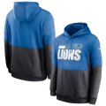 Wholesale Cheap Detroit Lions Nike Sideline Impact Lockup Performance Pullover Hoodie Blue Charcoal