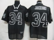 Wholesale Cheap Raiders #34 Bo Jackson Lights Out Black Stitched NFL Jersey