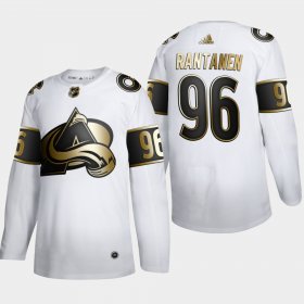 Wholesale Cheap Colorado Avalanche #96 Mikko Rantanen Men\'s Adidas White Golden Edition Limited Stitched NHL Jersey