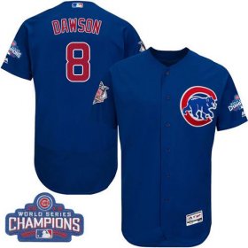 Wholesale Cheap Cubs #8 Andre Dawson Blue Flexbase Authentic Collection 2016 World Series Champions Stitched MLB Jersey