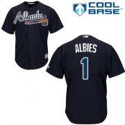 Wholesale Cheap Braves #1 Ozzie Albies Blue New Cool Base Stitched MLB Jersey