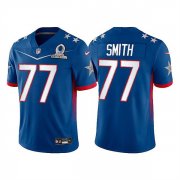 Wholesale Cheap Men's Dallas Cowboys #77 Tyron Smith 2022 Royal NFC Pro Bowl Stitched Jersey