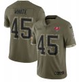 Wholesale Cheap Men's Tampa Bay Buccaneers #45 Devin White 2022 Olive Salute To Service Limited Stitched Jersey