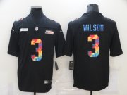 Wholesale Cheap Men's Seattle Seahawks #3 Russell Wilson Multi-Color Black 2020 NFL Crucial Catch Vapor Untouchable Nike Limited Jersey