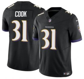 Cheap Men\'s Baltimore Ravens #31 Dalvin Cook Black 2024 F.U.S.E. Vapor Limited Football Stitched Jersey