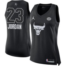 Wholesale Cheap Nike Chicago Bulls #23 Michael Jordan Black Women\'s NBA Jordan Swingman 2018 All-Star Game Jersey