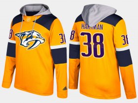 Wholesale Cheap Predators #38 Ryan Hartman Yellow Name And Number Hoodie