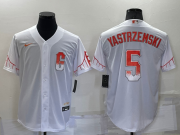 Wholesale Cheap Men's San Francisco Giants #5 Mike Yastrzemski White 2021 City Connect Stitched Cool Base Nike Jersey