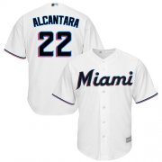 Wholesale Cheap marlins #22 Sandy Alcantara White New Cool Base Stitched MLB Jersey